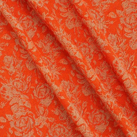 Jacquard floral lamé teja